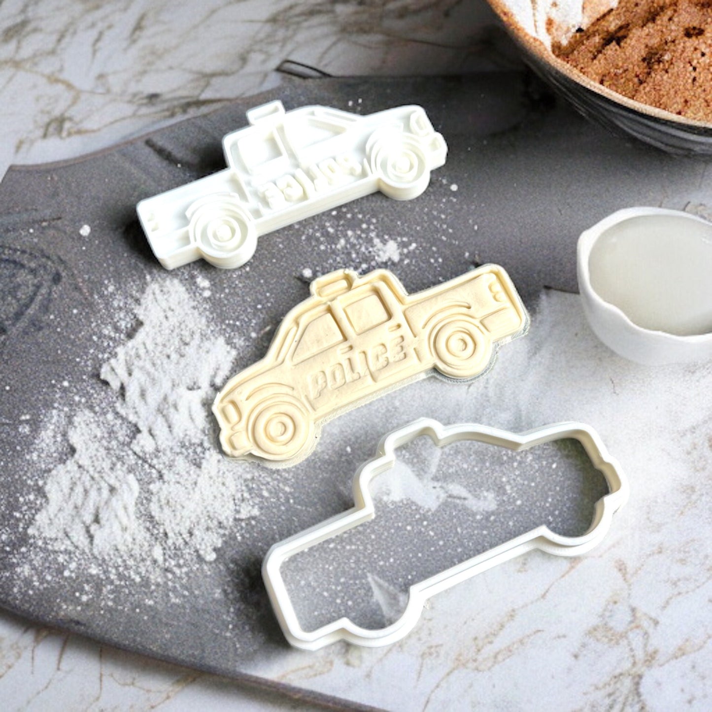 Police Truck Cookie Cutter - Perfect for Little Heroes!