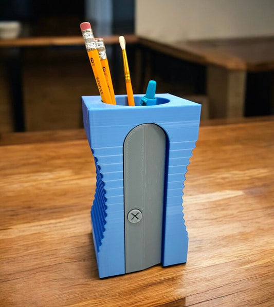 Giant Pencil Sharpener Desk Organizer, Pen and Pencil Holder, Classroom Decor, Art Class Supplies, Teacher, Student, Back to School Gift