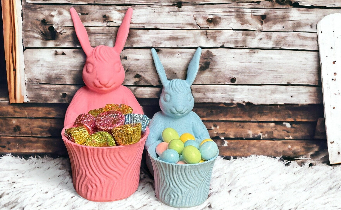 Easter Bunny Candy Dish, Whimsical Bunny Rabbit Holder for Sweets, Mini & Regular Sizes, Perfect for Easter Decor, Gifts, Candy Lovers