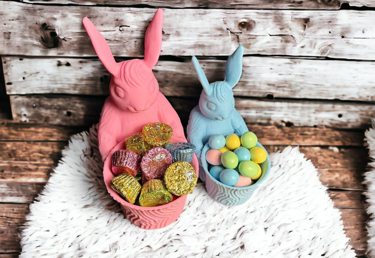 Easter Bunny Candy Dish, Whimsical Bunny Rabbit Holder for Sweets, Mini & Regular Sizes, Perfect for Easter Decor, Gifts, Candy Lovers