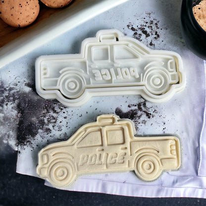 Police Truck Cookie Cutter - Perfect for Little Heroes!