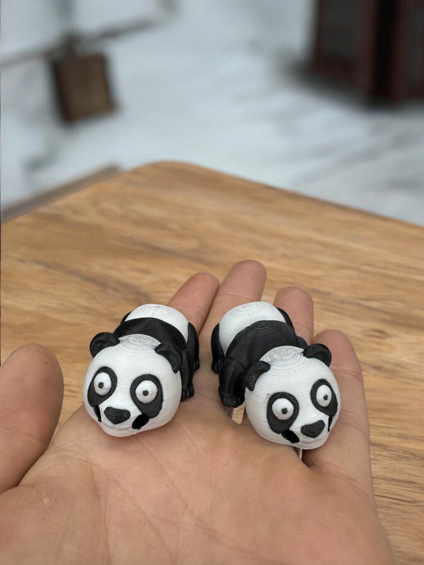 Panda Bear Fidget Keychain, Cute Stress Relief Toy, Black and White Panda, Adorable Panda Bear Gift, Fidget Keychain for Kids and Adults