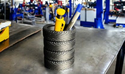 Tire Shop Desk Organizer, Gift for Mechanics, Garages, Body Shops, Car Dealerships, Storage for Pens, Pencils, Drill Bits & More!