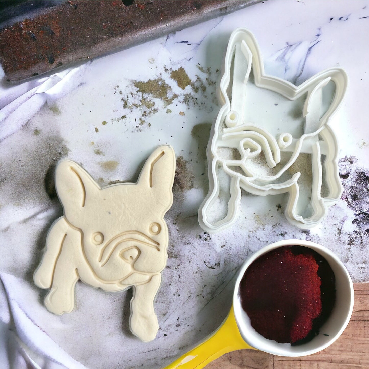 French Bulldog Cookie Cutter - Dog Cookie Cutter for Homemade Dog Treats, Fun Cookies for Kids Birthdays, Baking