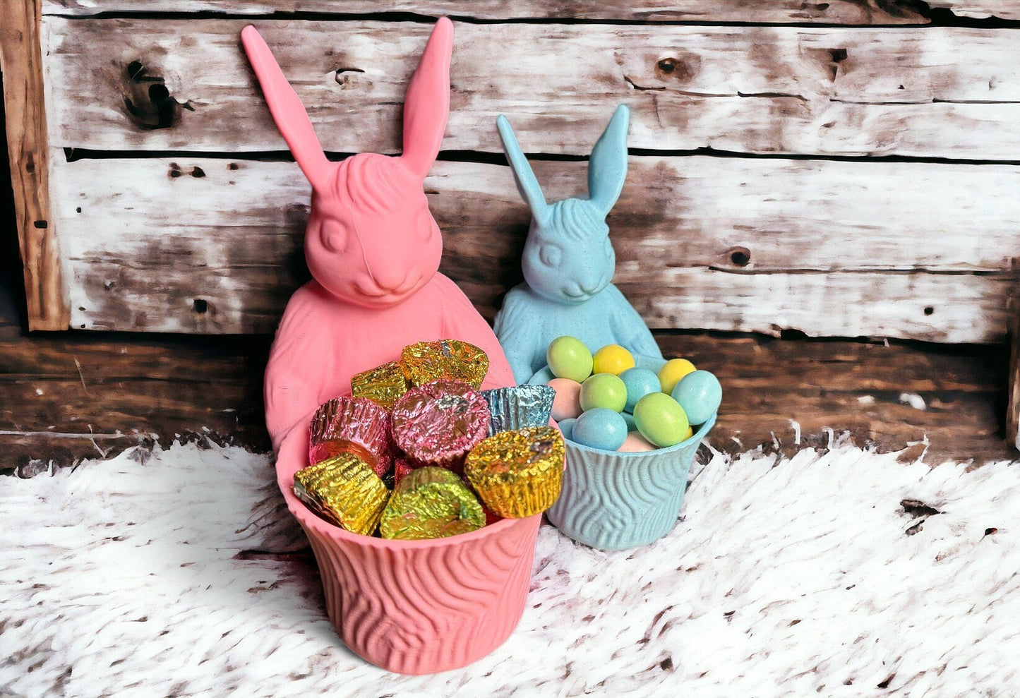 Easter Bunny Candy Dish, Whimsical Bunny Rabbit Holder for Sweets, Mini & Regular Sizes, Perfect for Easter Decor, Gifts, Candy Lovers