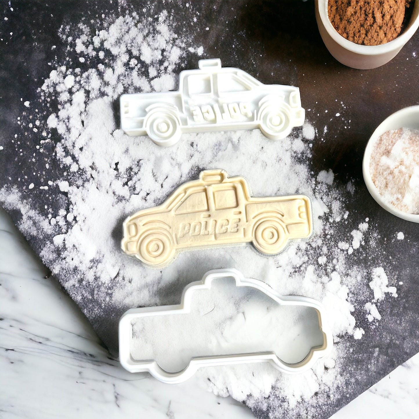 Police Truck Cookie Cutter - Perfect for Little Heroes!