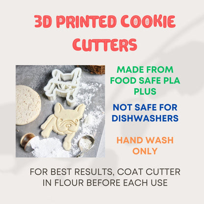 French Bulldog Cookie Cutter - Dog Cookie Cutter for Homemade Dog Treats, Fun Cookies for Kids Birthdays, Baking