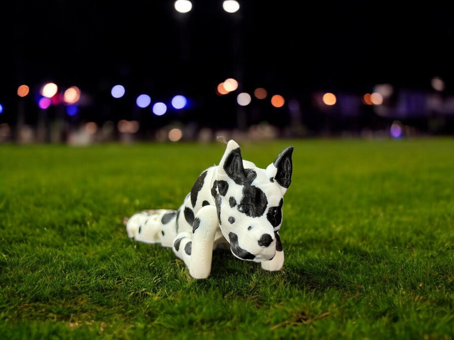 Dalmatian Flexi Fidget Keychain, Cute Dog Stress Relief Toy, Flexible Pet Lover Keychain Gift, Dalmatian Lover Accessory, Backpack Charm