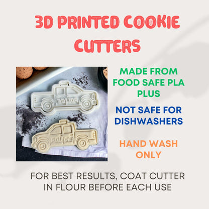 Police Truck Cookie Cutter - Perfect for Little Heroes!