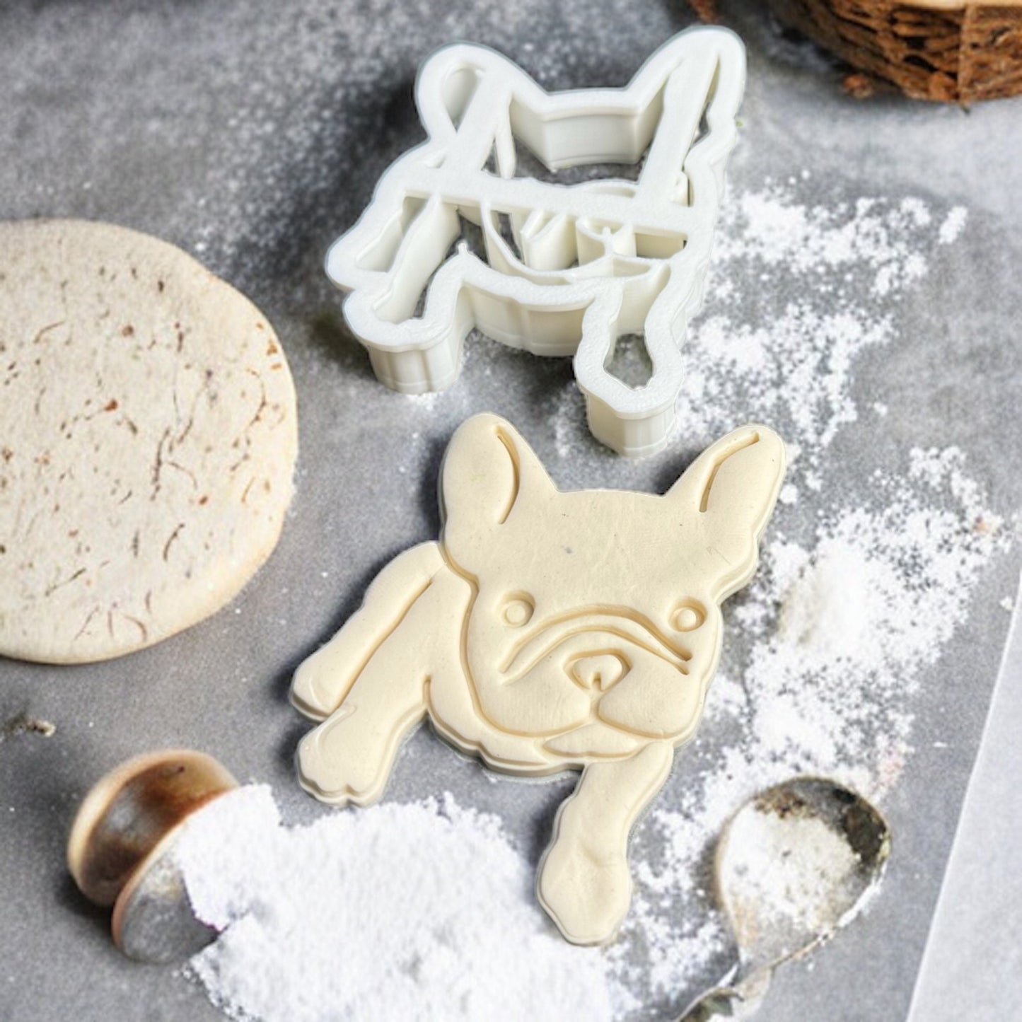 French Bulldog Cookie Cutter - Dog Cookie Cutter for Homemade Dog Treats, Fun Cookies for Kids Birthdays, Baking