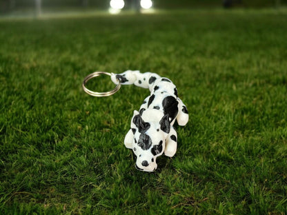 Dalmatian Flexi Fidget Keychain, Cute Dog Stress Relief Toy, Flexible Pet Lover Keychain Gift, Dalmatian Lover Accessory, Backpack Charm