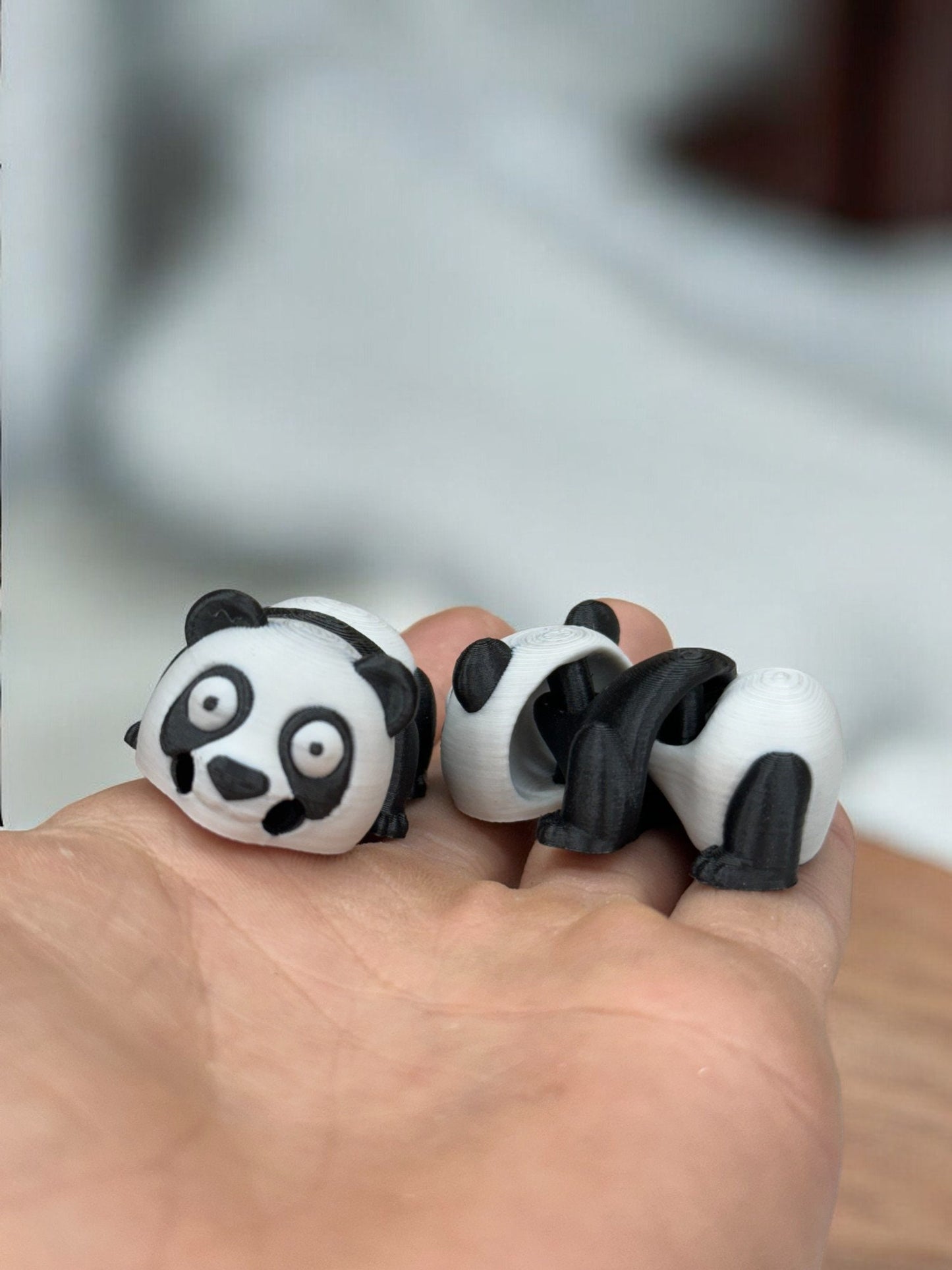 Panda Bear Fidget Keychain, Cute Stress Relief Toy, Black and White Panda, Adorable Panda Bear Gift, Fidget Keychain for Kids and Adults